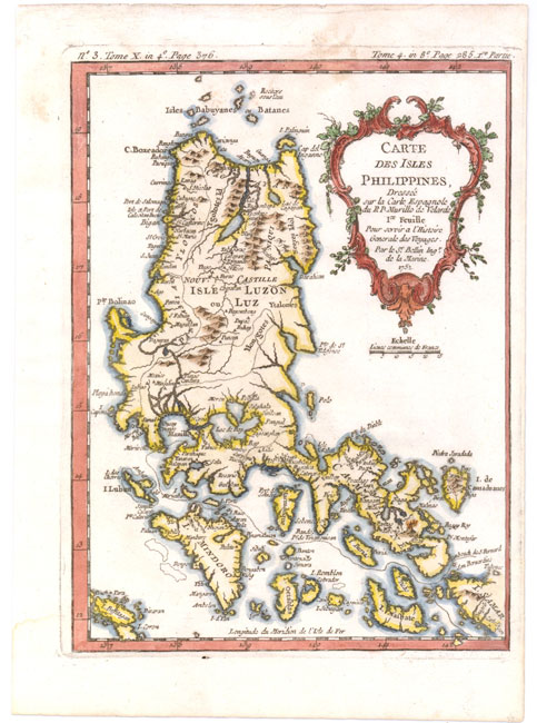 500.22 Philippines - Bellin - 1752- Antique Rare Old Maps for Sale