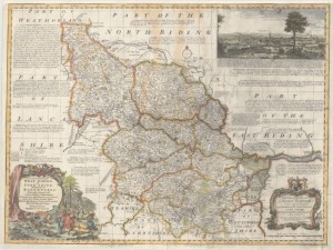 Antique Maps of America of Sale- England West Riding - 1750 - Bowen