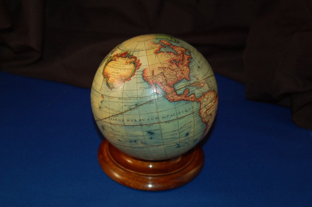 Web Site – boat model, small table globe – 2013 003 - Rare Old Maps & Globes for Sale