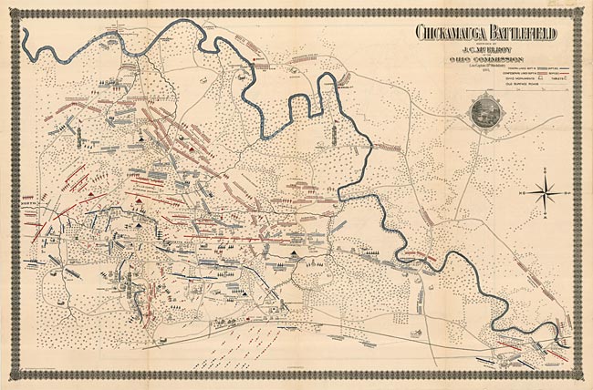 120.32 Chickmauga Battlefiled-1- Rare Old Maps and Prints for Sale