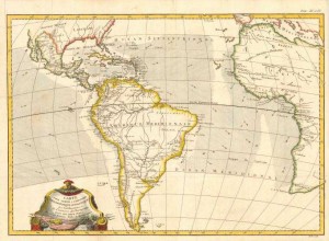 120.39 Carte pour - South Am 1775- Rare Old Maps for Sale