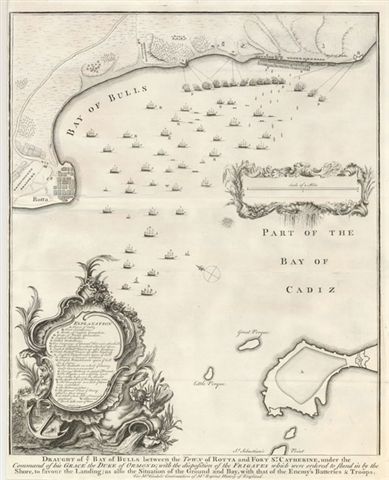 20.02 Draught of ye Bay - 1745 - Tindal- Rare Old Maps and World Prints for Sale