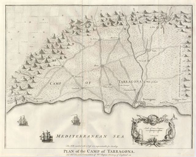 20.04 Plan of the Camp - 1745 - Tindal- Rare World Prints for Sale