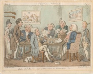 21.11 Justice Meeting Cartoon- Antique Maps of America and Prints for Sale