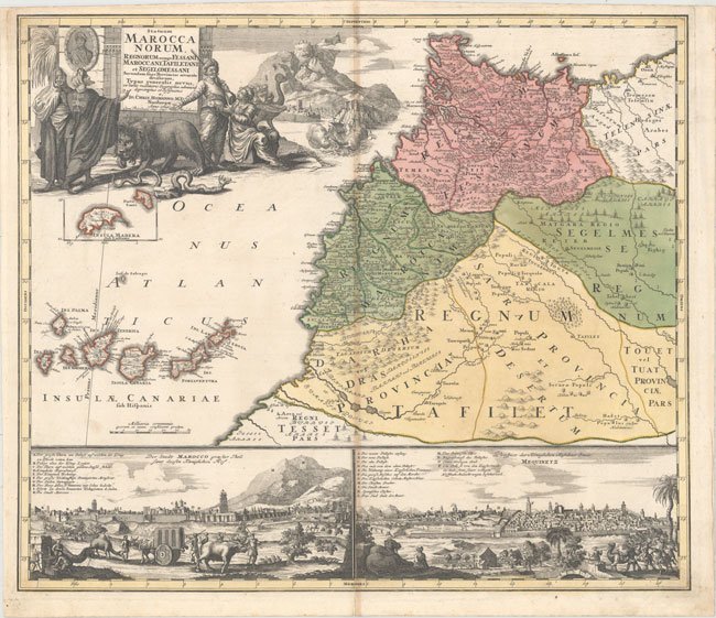 570.27 Marocca - Homann - 1728 - Rare Old Maps for Sale