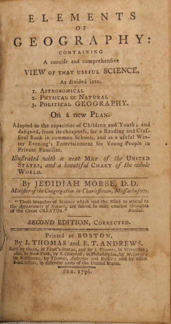 120.14 Geography Book - 1796 - Morse - 3- Rare Antique Pritns for Sale Here